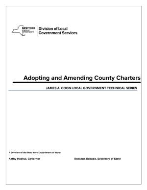 Adopting and Amending County Charters