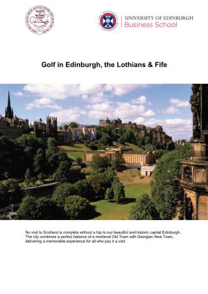 Golf in Edinburgh, the Lothians & Fife