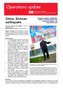 Sichuan Earthquake-Affected Areas