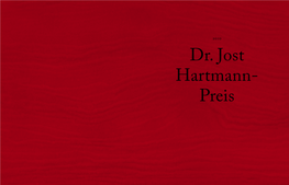 Dr. Jost Hartmann-Preis 2010 Dr