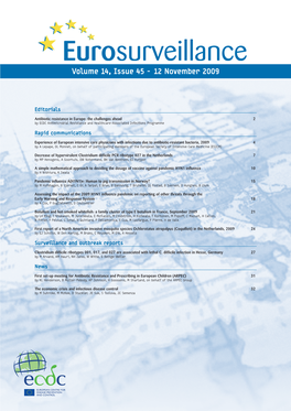 Volume 14, Issue 45 - 12 November 2009