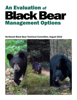 An Evaluation of Black Bear Management Options