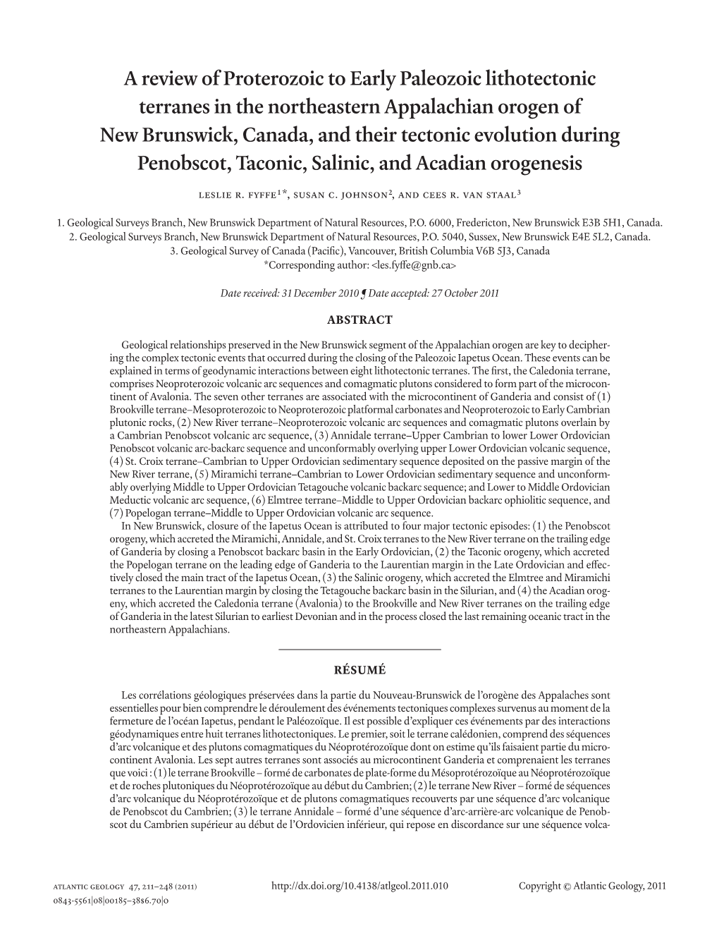 A Review of Proterozoic to Early Paleozoic Lithotectonic Terranes In