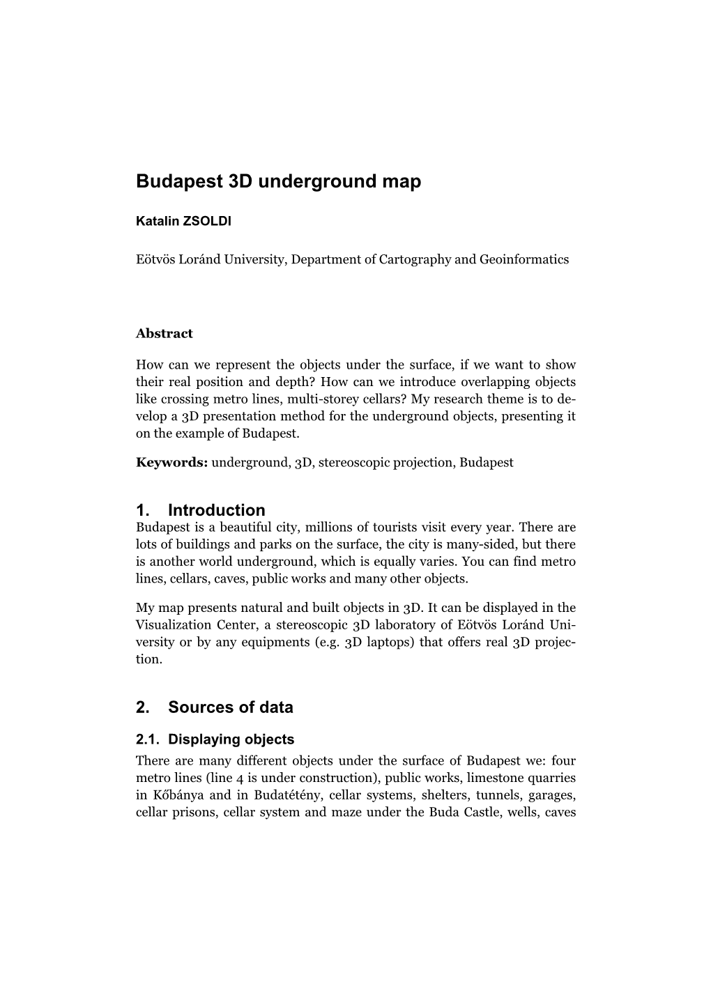 Budapest 3D Underground Map