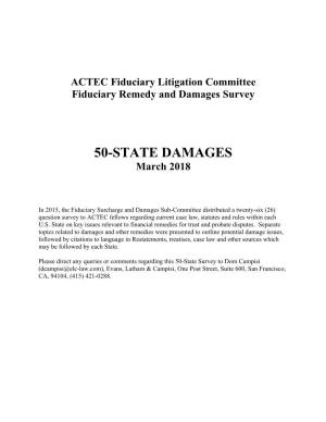 Fiduciary Remedy and Damages Survey