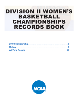 Division Ii Women's Basketball Championships