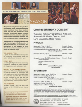 2004-2005 Chopin Birthday Concert