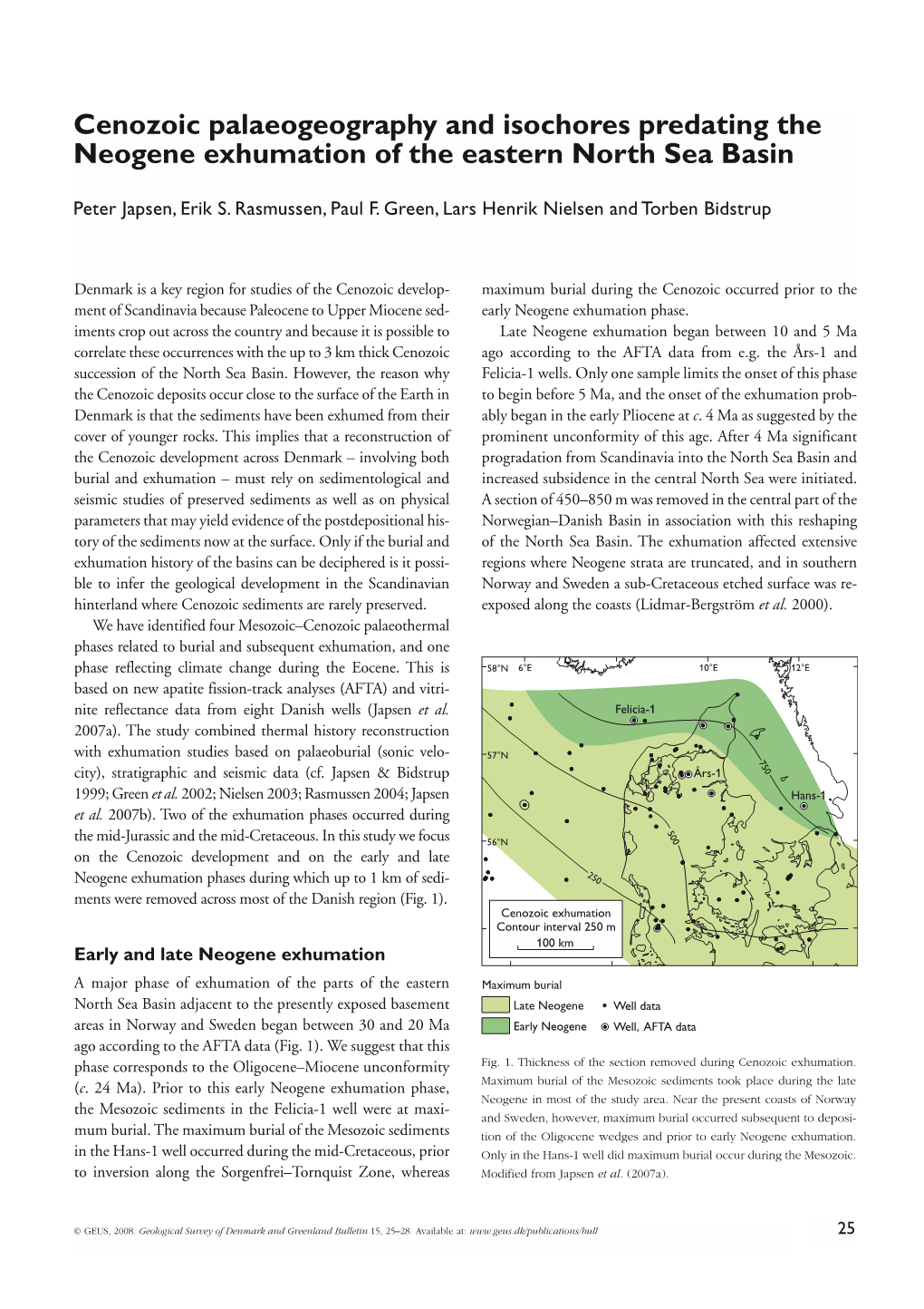 Cenozoic Palaeogeography and Isochores Predating the Neogene Exhumation of the Eastern North Sea Basin