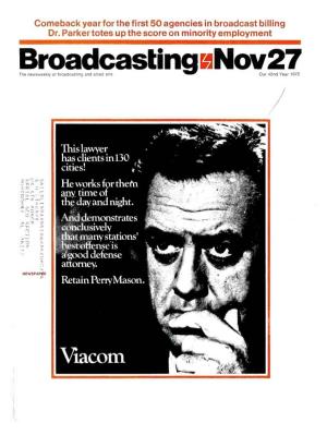Broadcasting Onov27 the Newsweekly of Broadcasting and Allied Arts Our 42Nd Year 1972
