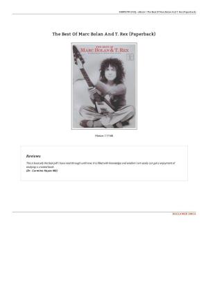 Download PDF ~ the Best of Marc Bolan and T. Rex (Paperback)