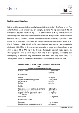 Iodine-Containing Drugs