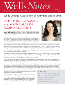 Katie Fong ’06 Named 2020 Young Alumni Award Recipient