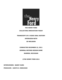 The Henry Ford Collecting Innovation Today
