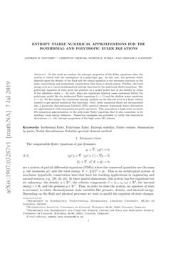 Entropy Stable Numerical Approximations for the Isothermal and Polytropic Euler Equations