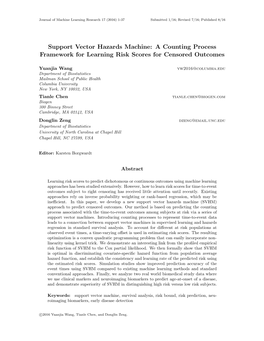 Support Vector Hazards Machine: a Counting Process Framework for Learning Risk Scores for Censored Outcomes