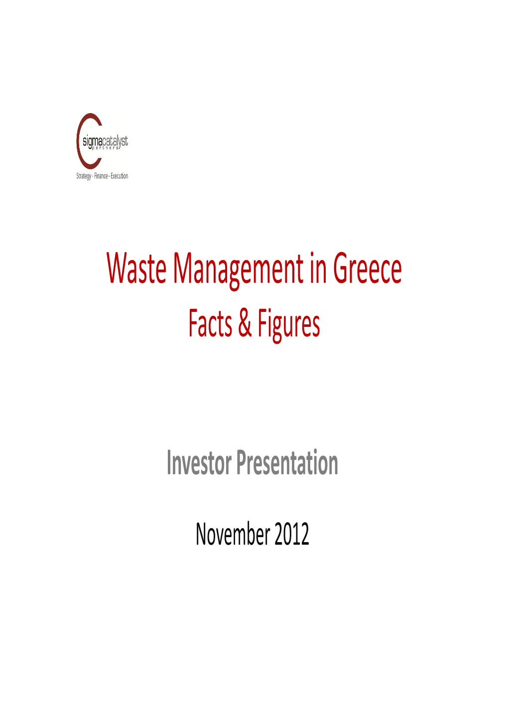 Waste Management in Greece Facts & Figures