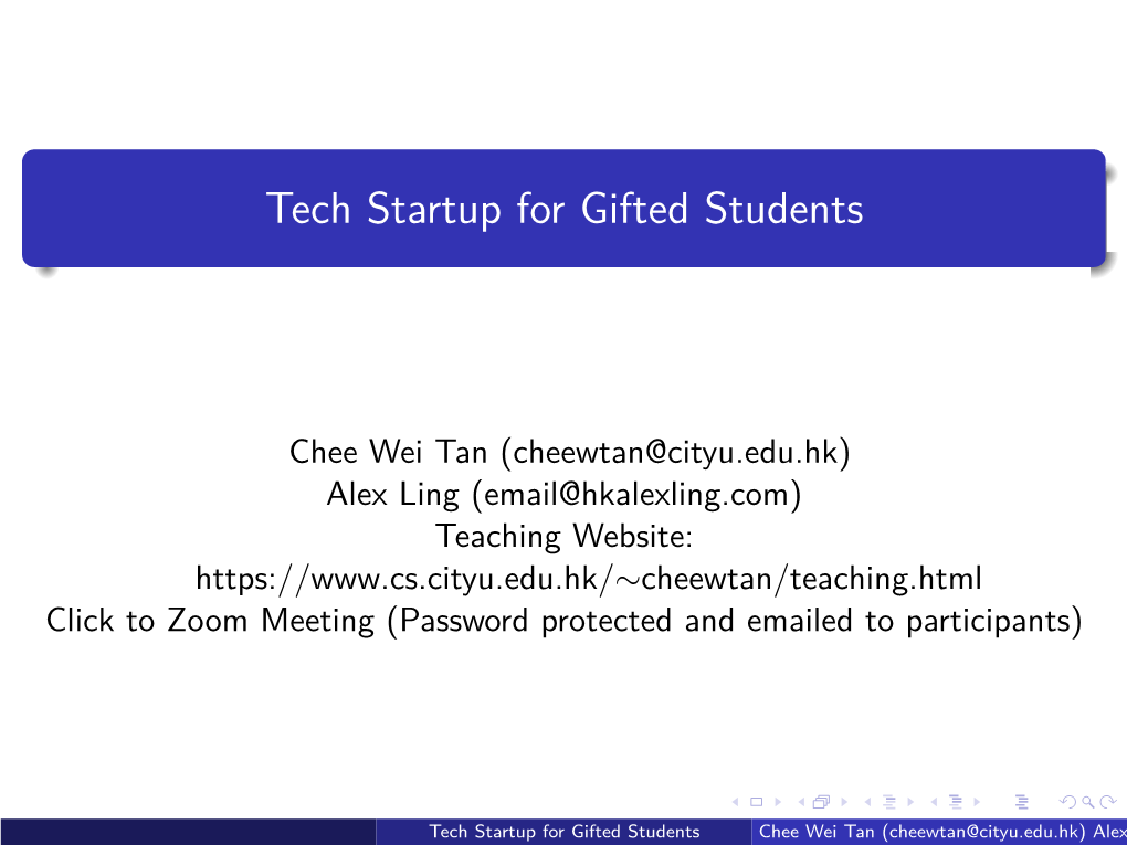 Tech Startup for Gifted Students