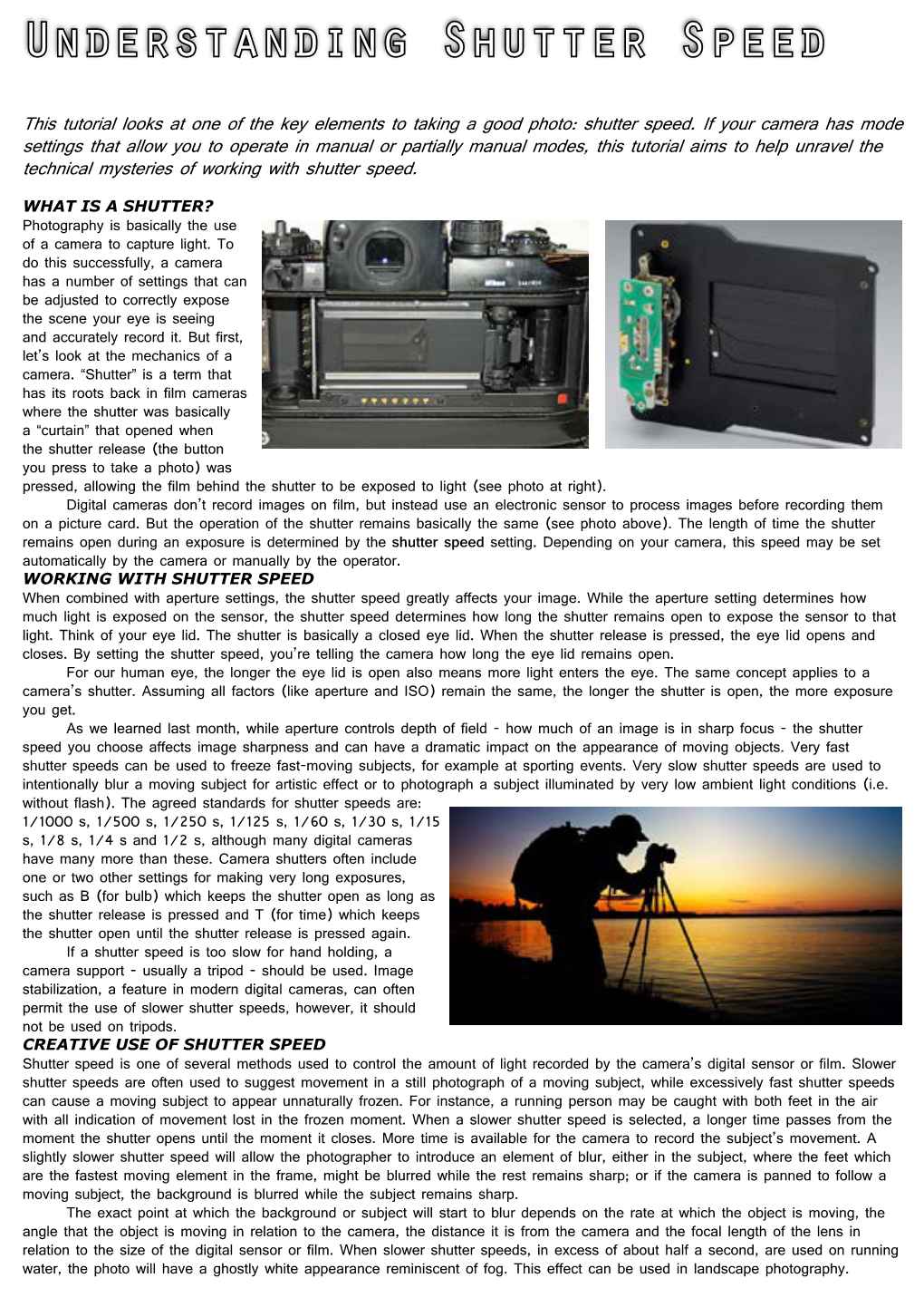 Understanding Shutter Speed