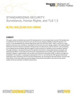 Standardizingsecurity-TLS