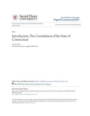 Introduction, the Constitution of the State of Connecticut