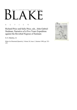 Richard Price and Sally Price, Eds., John Gabriel Stedman, Narrative of a Five Years Expedition Against the Revolted Negroes of Surinam