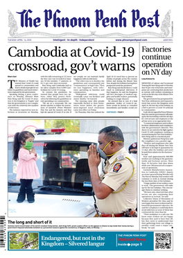 Cambodia at Covid-19 Crossroad, Gov't Warns
