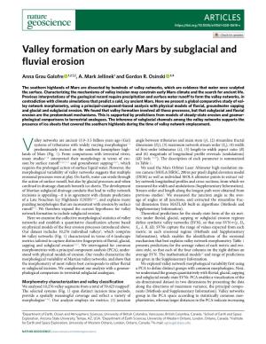 Valley Formation on Early Mars by Subglacial and Fluvial Erosion