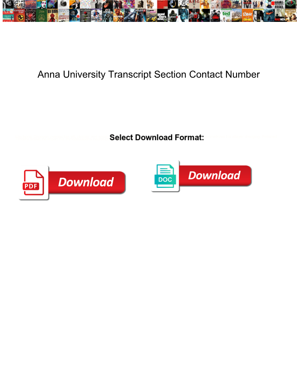 Anna University Transcript Section Contact Number