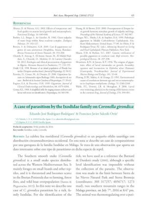 A Case of Parasitism by the Ixodidae Family on Coronella Girondica Eduardo José Rodríguez-Rodríguez1 & Francisco Javier Salcedo Ortiz2