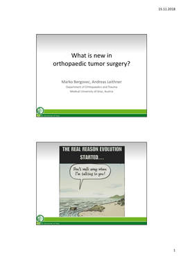 What Is New in Orthopaedic Tumor Surgery?