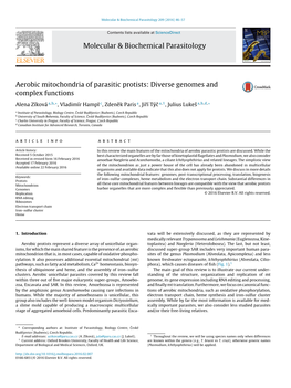 Aerobic Mitochondria of Parasitic Protists: Diverse Genomes and Complex Functions