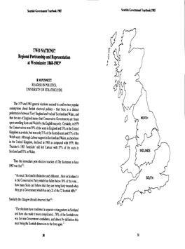 TWO NATIONS? Regional Partisanship and Representation Fj at Westminster 1868-1983* Q