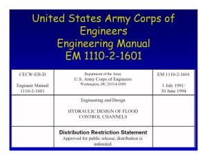 United States Army Corps of Engineers Engineering Manual EM 1110-2-1601