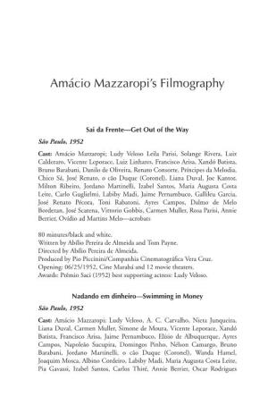 Amácio Mazzaropi's Filmography