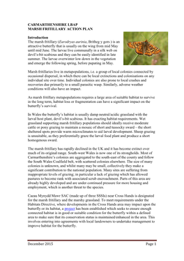 Marsh Fritillarysap.Pdf