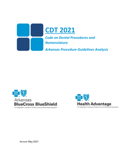 CDT 2021 Code on Dental Procedures and Nomenclature