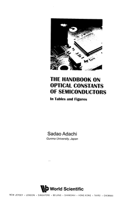 The Handbook on Optical Constants of Semiconductors : In