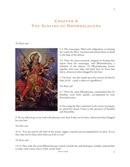 Chapter 6 Th E Slaying of Dhumralocana