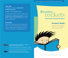 Launching Young Readers Viewers' Guide