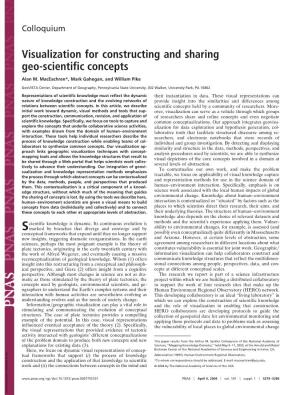 Visualization for Constructing and Sharing Geo-Scientific Concepts