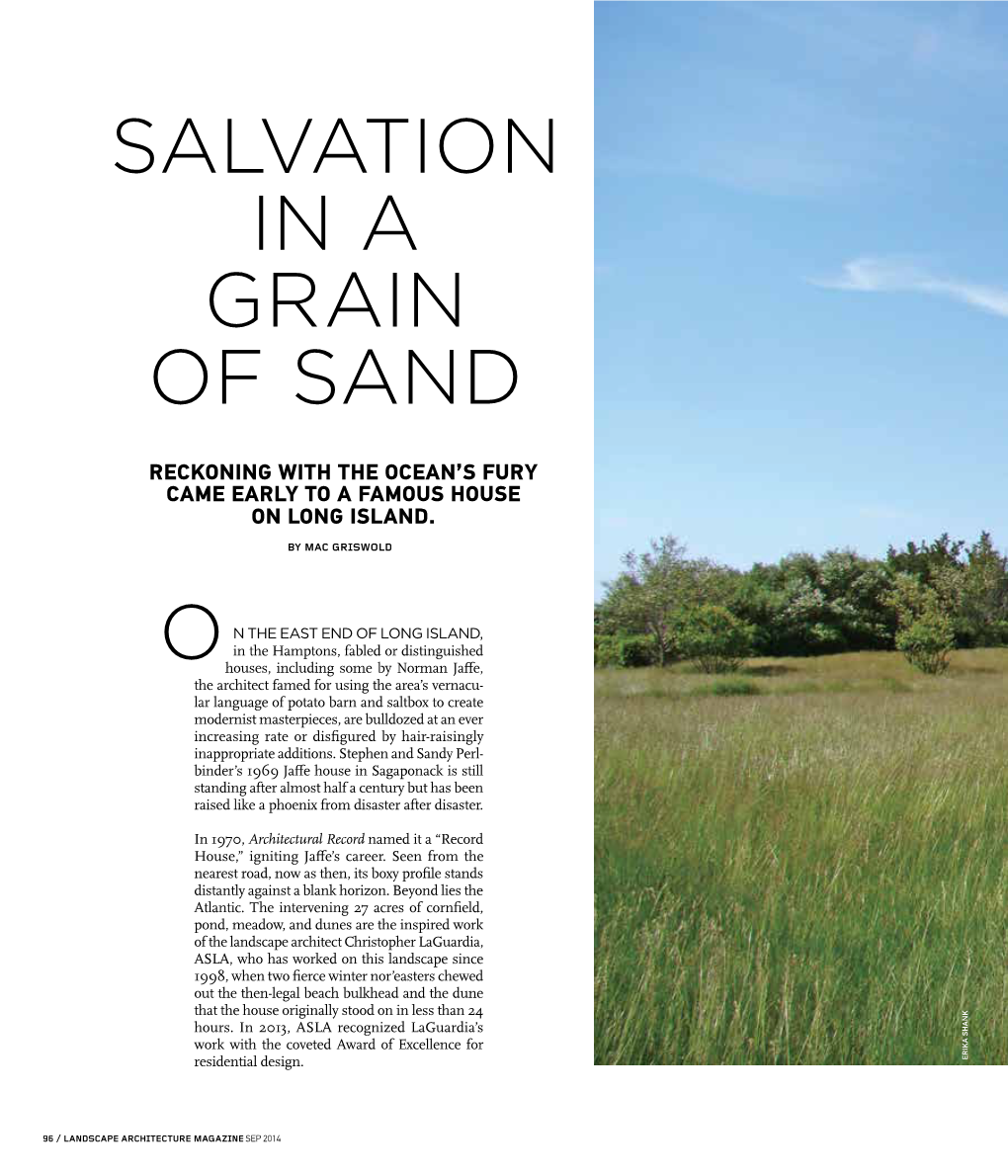 Salvation in a Grain of Sand O