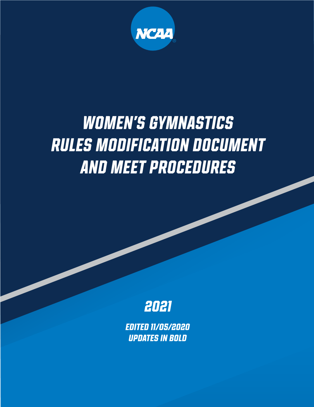 Women's Gymnastics Rules Modification Document and Meet