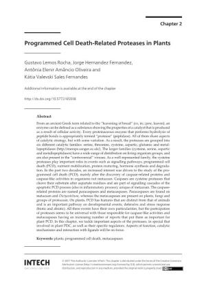 Programmed Cell Death-Related Proteases in Plants Programmed Cell Death-Related Proteases in Plants
