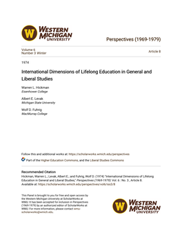 International Dimensions of Lifelong Education in General and Liberal Studies