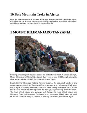 10 Best Mountain Treks in Africa 1 MOUNT KILIMANJARO TANZANIA