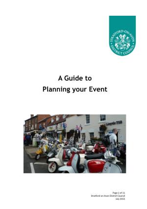 A Guide to Planning Your Event