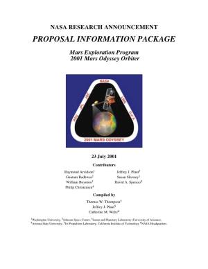 Proposal Information Package