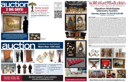 2 BIG DAYS! Galleries Discovery Auction Saturday & Sunday, Oct