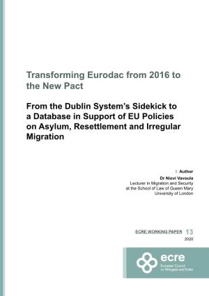Transforming Eurodac from 2016 to the New Pact
