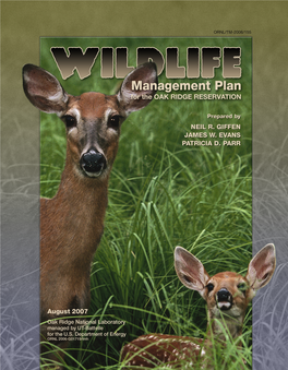 Wildlife Management Plan for the Oak Ridge Reservation